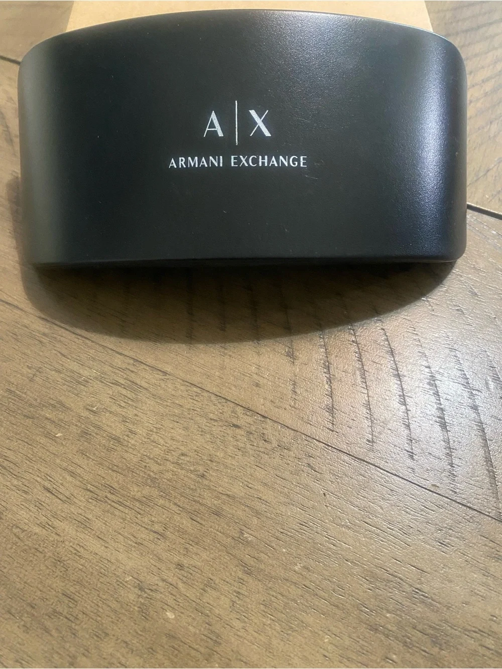 Armani Exchange Navy Blue & Brown Rectangular Eyeglass Frames